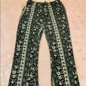 Floral print flare leggings